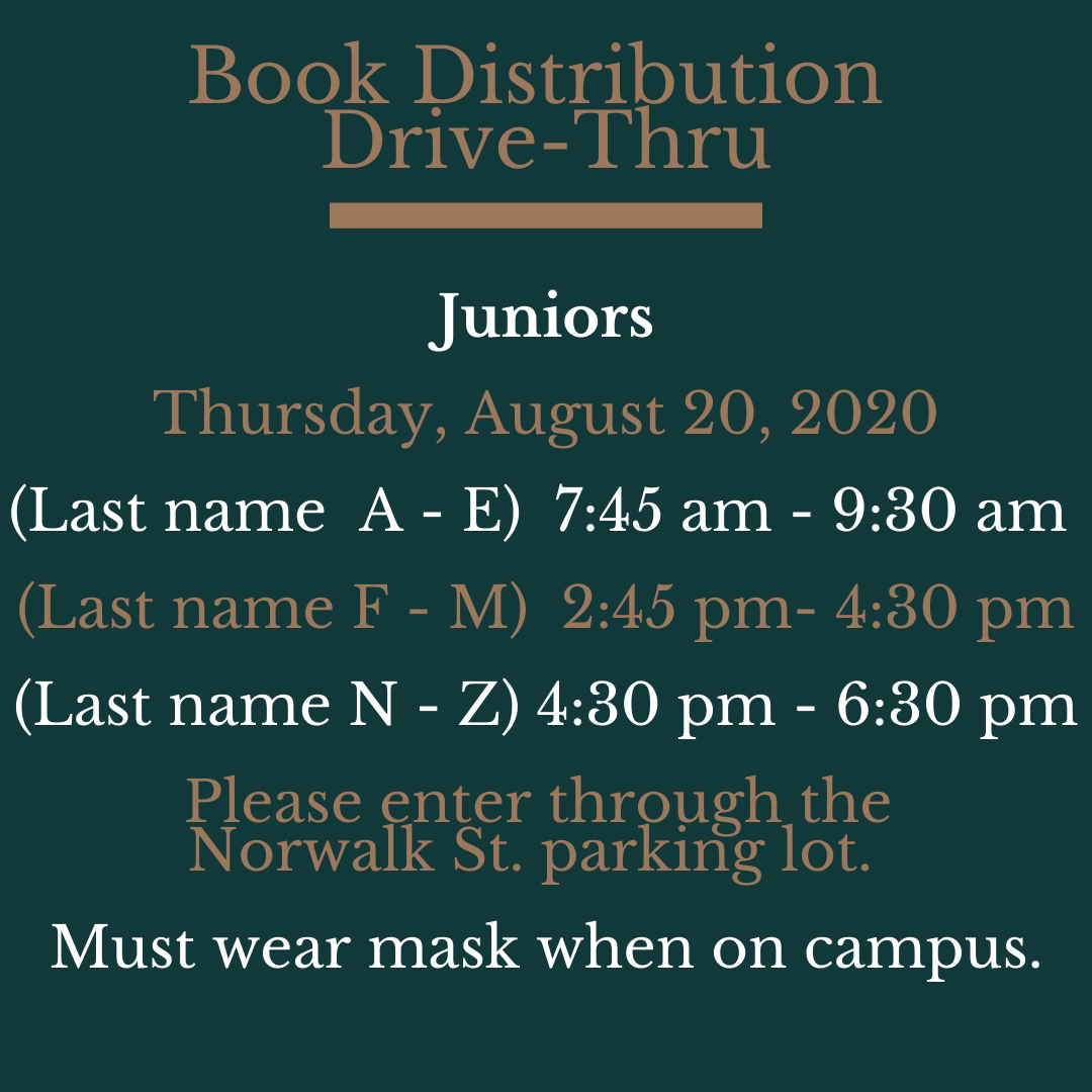 Junior book distribution - Aug. 20 