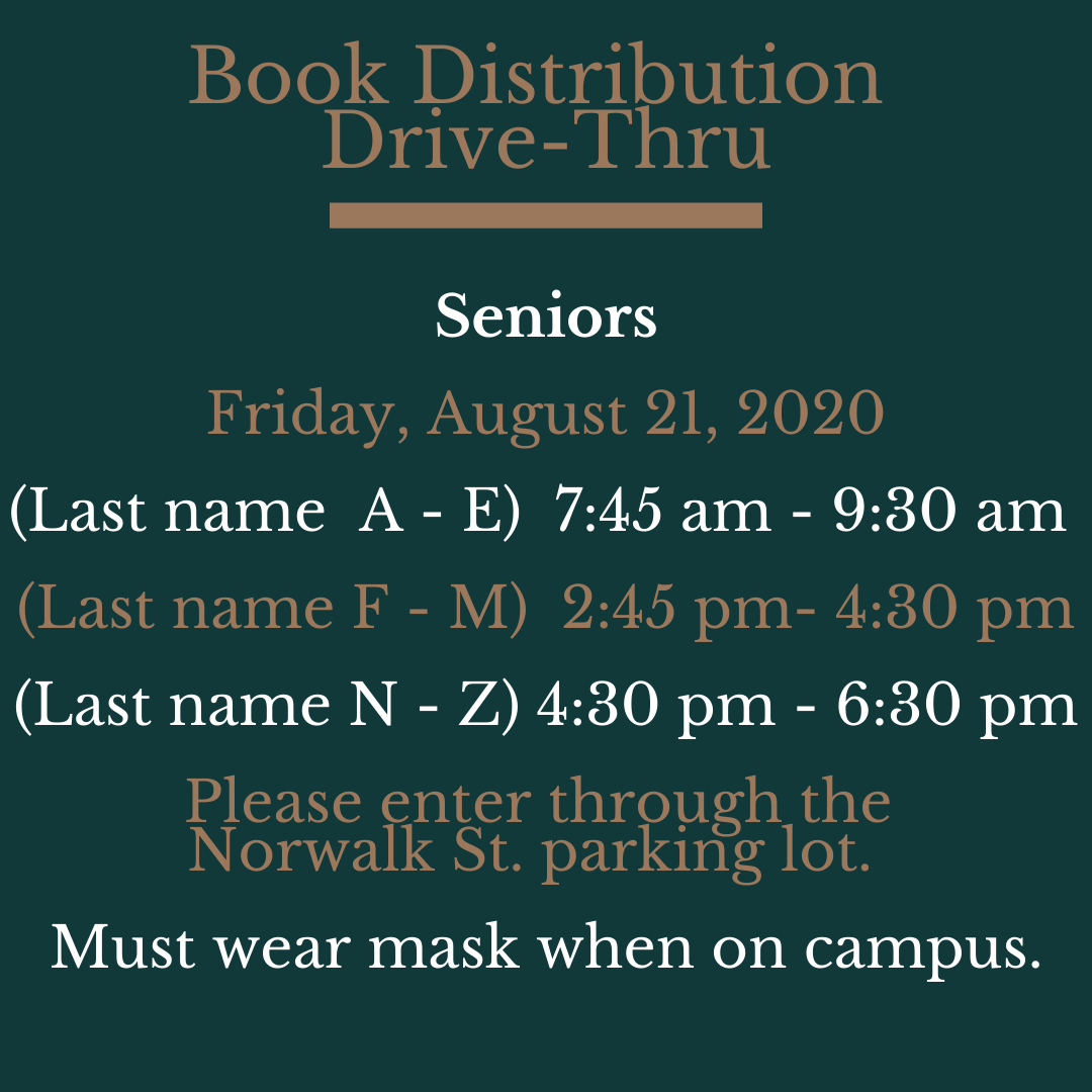 Senior book distribution - Aug. 21 