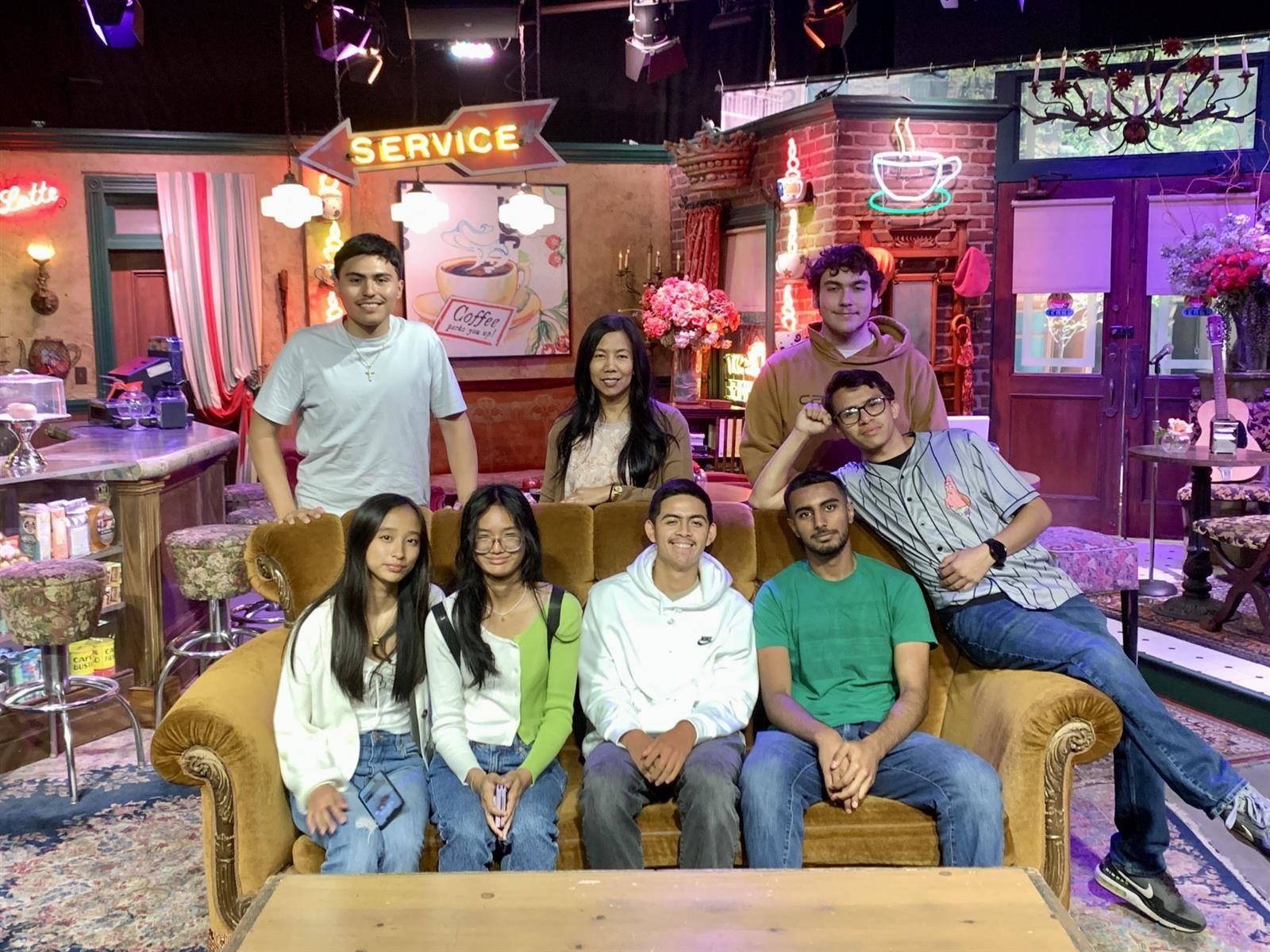 Business students at Warner Bros. Studios for an industry tour. 