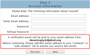 Step 2 Account Information 